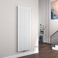 Radiador Ovalado Pequeño 1800x600 mm Blanco Doble Tubo Vertical 2175 W